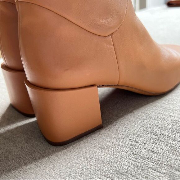 NWT Vince Kendra Knee High Lambskin Leather Heeled Boots in Tan 5.5 - Picture 4 of 9